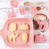 QIFU 6Pcs/set EID Mubarak Biscuit Mold Cookie Cutters Set DIY Cake Baking Tools Ramadan Mubarak Ramadan Kareem Party Home Decor Y0730