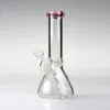 8 "narguilé verre rose fumer KT bong bécher tube clair petit tuyau d'eau bouche colorée prix de gros 14 mm joint femelle et bol