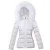 Detachable Fake fur Fashion Slim Women Winter Jacket Cotton Padded Warm Thicken Ladies Coat Short Down Parkas Jackets 211013