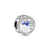 Fine Jewelry Autentyczne 925 Sterling Silver Bead Fit Pandora Charm Bransoletki Blue Clover Magic Latający Dywan Krajobraz Bezpieczeństwo Łańcuch Wisiorek Koraliki DIY