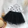 2021 Summer Newborn Baby Girl Clothes Print Dot Dress for Baby Girls Clothing 1st Birthday Dresses Toddler Infant Clothing Q0716