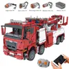The APP RC Motorized Fire Rescue Vehicle Car Truck Model Building Block MOULD KING 17027 High-Tech Toys Brick Children Education Christmas Birthday Gifts For Kids