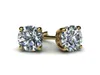 Aniversário Lad Diamond Stud Brincos Amazing 2.00 CT Rodada D VS1 14K Amarelo Banhado A Ouro