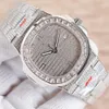 Patekphilippe Diamond Watch Patcs Watch Full PP The Watches Полностью автоматические мужские механические деловые наручные часы из нержавеющей стали ремешок для сапфировой водонепроницаемости Montre