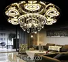 Luxe Modern Luster de Cristal Plafond LED Chrome Kroonluchter Spiegel Staal Romantisch Acryl Hart Design Kroonluchter Licht