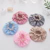 Double Layer Waterproof PEVA Thicker Shower Cap Resuable Elastic Band Anti-fume Adult Solid Color Bath Caps Bathroom Home RRA10264