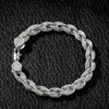 Diamant-studded Alloy Armband Twisted Rope Chain