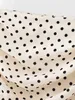 Frauen Mode Polka Dot Print Plissee Asymmetrischer Rock Faldas Mujer Damen Zurück Reißverschluss Vestidos Chic Rüschen Röcke QUN379 210730