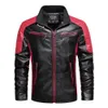 Весенние мужские винтажные кожаные куртки флисовые повседневные мотоцикла PU пиджак байкер кожа ветровка 4xL 211009