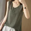Blusas Summer Tops Women Knitted Top Solid Vest V-neck Sexy Clothes Korean Fashion Sexy Cotton Short Tank Women Shirt 14644 210527