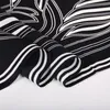 BYSIFANew Brand Women 100 Silk Scarf Shawl Black White Striped Square Scarves 7070cm Spring Fall Fashion Women Neck Scarf6671127268o