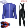 New Women cycling Jersey Kits Team winter thermal fleece long sleeve bike shirt bib pants set bicycle Sports Uniform Y20092209560755