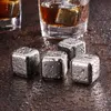 Logo Aangepaste wijn whisky stenen chiller ijs steen 304 roestvrij staal ijsblokjes herbruikbare metalen bier koeler voor wodka wort bar