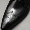 Sapatos de Brogue de Marca Italiana Calçados Homens Formal Negócios Sapatos Homens Oxford Elegante Couro Genuino Vestido de Couro Sapatos para Homens G12