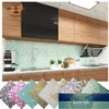 Mosaico de azulejos de pared, autoadhesivo para pelar y pegar, contra salpicaduras, bricolaje, cocina, baño, pegatina de pared del hogar 3D LZ0071