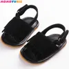 baby moccasins stylish pu leather tassel girls baby shoes Scarpe Neonata hook and loop outdoor shoes hard rubber bottom 210713