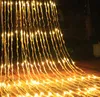 LED rideaux cascade lumières de l'eau mariage guirlandes lumineuses festivals ameublement mise en page décoration décoratif fond lumière