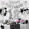 Fengrise 40 inch Happy 18 Birthday Party Decoraties Volwassen Zilveren Gelukkige Verjaardag Ballon 18 Jaar Jubileum 18 Verjaardag Sash 210610