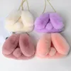 Hbp-Hot Sale 2021 Novo Inverno Faux Fur Crossbody Bag para Mulheres Pelúcia Handbags Senhora Bolsa De Ombro Rabbit Messenger Bolso