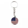 Porte-clés Diverses formes coloré Drapeau Faveur Style Britannique Pendentif cadeaux Voiture Américain Affaires Étrangères Cadeau Drapeaux Nationaux Clé KKB7419