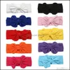 Hair Aessories Baby, Maternitysolid Color Baby Kids Girls Beautif Bowknot Diadema Cute Stretchable Headwear Hairband Drop Delivery 2021 6