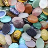 12 * 16mm Flat Back Assorted Losse Stone Ovale Cab Cabochons Kralen Voor Sieraden Maken Genezing Crystal Groothandel