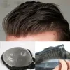 남자 가발 투명 PU 남자 toupee 남자의 머리 조각 단위 머리카락 교체 시스템 검정색 8x10inch 가발 망