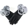 Spor eldivenleri katı kadınlar siyah deri sonbahar kış bayan sıcak kürk parti eldivenleri yüksek kaliteli taktik eller