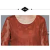 Uzun Dantel Gömlek Artı Boyutu L-5XL Nokta Kadın Kısa Kollu Bluz Gömlek Şifon Kadınlar Üzülmüş Örgü Şeffaf Kadınsı Blusa 911i 21302