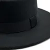 Printemps 10 couleurs INS fausse laine feutre Fedora chapeau bord casquettes de jazz pour femmes hommes unisexe plat haut noeud papillon design été hats4070782