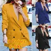 Femmes Office Costumes Spring Zanzea Casual Outwear Solid Outwear Familles Blazer 2021 Femme Travail à double boutonnage X0721