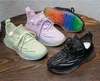 Svart Rainbow Barnskor Liten flicka Kokosnötsko Boås Breathable Sneakers, Storlek: 26-37