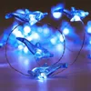 Strängar Crystal Dolphin Decorative String Lights 40 LED USB Plug-In Silver Copper Wire