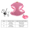 Kattenboorden Loods Huisdierproducten levert Rhinestone Mesh Harness Leash Set Vest voor kleine hond