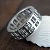 Fashion Simple Abacus Spinner Ring for Women Men Jewelry Engagement Anniversary Gift 2021 Style Stainless Steel Wedding Band