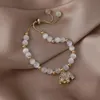 Bangle Simple Fashion Zircon Baby Elephant Armband för kvinnor Justerbara pärlor med pärlor Pull Charm Armband Party Jewelry Gift308i