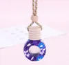 250pcs Clay Ceramic Perfume Bottle Cars Hanging Rope Empty Decoration Bottles Pendant Essential Oil Car Air Freshener