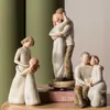Mother's Day Birthday Easter Wedding Gift Nordic Home Decoration People Model Living Room Accessories Family Figurines Crafts 210804