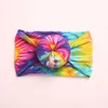 8 Stili Neonate Tie Dye Stampa floreale Ciambella Fasce per capelli Soft Summer Nylon Stretch Knot Fasce per capelli Head Wrap per i più piccoli Turbante appena nato