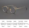 Fashion Sunglasses Frames Japanese Handmade Pure Titanium Eyewear Frame Vintage Women Myopia Eyeglasses Top Quality Prescription Optical Gla