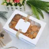 Gift Packing Box Kraft Paper Party Chocolate Candy Cookie Cake Biscuit Baking Creative Wedding Birthday White Present Boxes 210724