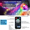 Noël LED Disco Light Soundlights Party Lights Disco Ball Sound Activé Strobe DJ Stage Lamp Pour La Maison Halloween Projecteur Y201015