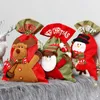 Julklappspåsar Drawstring Linne Candy Bag Christmas Santa Sacks Barn Xmas Gift Tote Organizer Party Decoration Tillbehör BT669