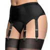 Garters Sexy Underkläder Kvinnor Hög midja Mesh Suspender Garter Belt Lady Elastic Femme Night Club