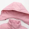 -30 درجة الشتاء بطة أسفل جاكيتات أطفال snowsuits فتاة سترة معطف الصبي الحقيقي الفراء قميص الأطفال الدافئة وزرة الطفل بذلة H0910