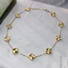 Collier élégant dix trèfle, colliers à la mode, cadeau, bijoux classiques, pendentif pour femme, belle qualité, 7 couleurs, 242u