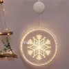 Diameter 16 cm Jul dekorativa lampor Led Santa Claus Elk Star Lights Holiday Room Layout Party Supplies till sjöss T2i52496