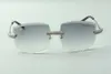 2021 новейший стиль высококлассный дизайнеры солнцезащитные очки 3524022, режущие объективные микросплавные алмазы металлические провода храмы очки, размер: 58-18-135 мм