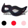 Massage Läder Blindfold Vuxna Spel BDSM Flirt Sexleksaker För Kvinnor Män Cosplay Sexig Face Eye Mask Sova Masquerade Party Club Cosplay