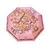 Зонтики солнца зонтик пляж розовый складной женщины автоматические дамы солнца УФ ветрозащитный подарок идеи UPF50 +